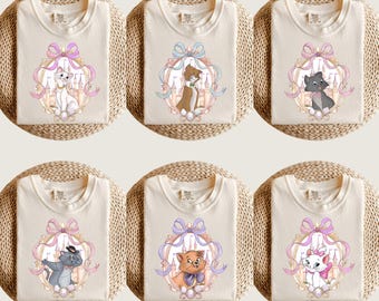 The Aristocats Coquette Bow Shirt, Disney The Aristocats Shirt, Marie Toulouse Berlioz Cats T-Shirt, Disney Girls Trip Shirt, Disney Shirt