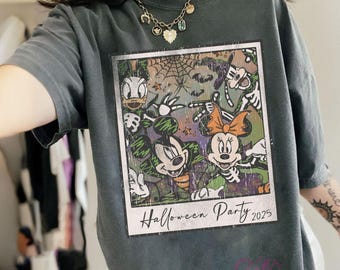 Retro Mickey and Friends Skeleton Sketch Disney Halloween Shirt, WDW Disneyland Halloween Shirts, Mickey's Not So Scary Halloween Party 2026