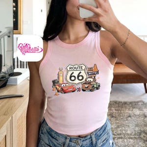 Vintage Disney Cars T-shirt, Disney Cars Land, Cars Group Shirt, Comfort Colors Shirt, Lightning Mcqueen and Mater T-shirt, Car Pixar Shirt image 5