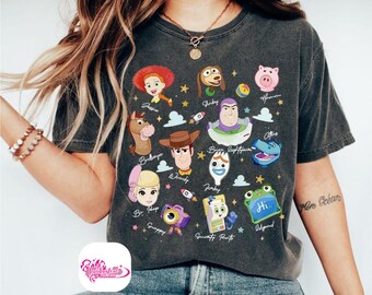Watercolor Toy Story 5 Characters Shirt, Lilypad Buzz Lightyear Woody Jessie matching tee, Toy Story Land You've Got a Friend In Me Shirt