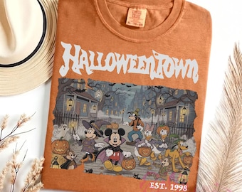 Halloweentown Disney Sweatshirt, Mickey and Friends Halloween Sweatshirt, Mickey Minnie Halloween Shirt, Halloween Disney Matching trip tee