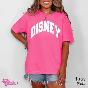 Disney Vacation T-Shirt, Women's Disney Tee, Summer Disney, Trendy, Preppy, Oversized, Comfort Colors Disney Shirt, Neon Disney World Shirt immagine 5