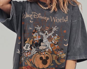 Comfort Colors® Vintage Walt Disney World Halloween Shirt, Disney Halloween Party, Mickey's Not So Scary Party Shirt, Disney Halloween Shirt
