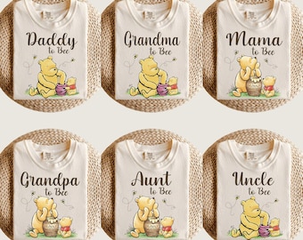 Disney Mommy Daddy T-Shirt, Disney Pregnancy Sweatshirt, Pooh Bear Daddy to Bee Tee, Winnie The Pooh Mommy to Bee Shirt, New Mom Shirt 2026