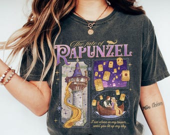 Camiseta retro de Rapunzel de Comfort Colors, camiseta con la escena de la linterna de El destino de Rapunzel, camiseta de la princesa Enredados de Disney, camiseta de Disney Girl Trip, Princesa