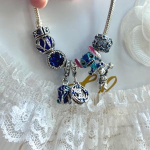 Pandora Pendant  Charms ,Sterling Silver Blue Ocean Series Bracelet  Pendant, Can Be Matched With Bracelets And Necklaces, Birthday Gift