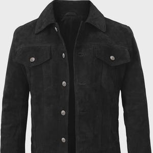 Herren Wildleder Trucker Jacke: Western Cowboy Biker Style