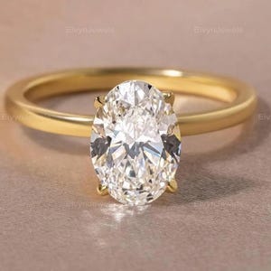 Vintage Hidden Halo 3 CT Oval Cut Moissanite Engagement Ring Diamond Wedding Ring Colorless Moissanite Ring Anniversary Ring for Gift