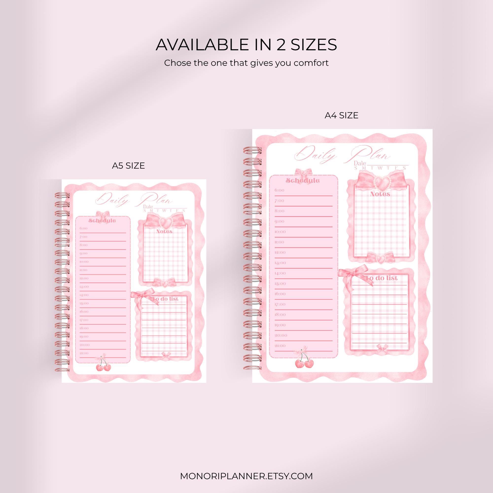 Cute Coquette Planner Printable Template | Daily Weekly Monthly ...