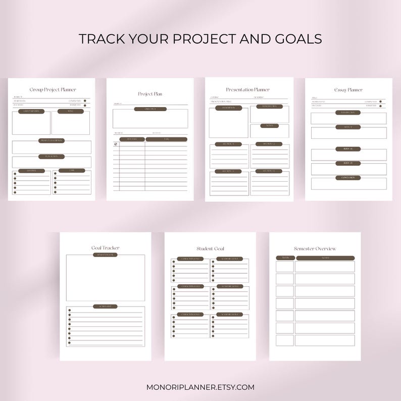 Student Planner Printable 2025-2026 | Academic Organizer Study Planner ...