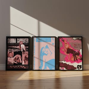 Sabrina Carpenter Poster Bundle: 3 Digital Album Prints (Emails, Short n Sweet, Man’s Best Friend)