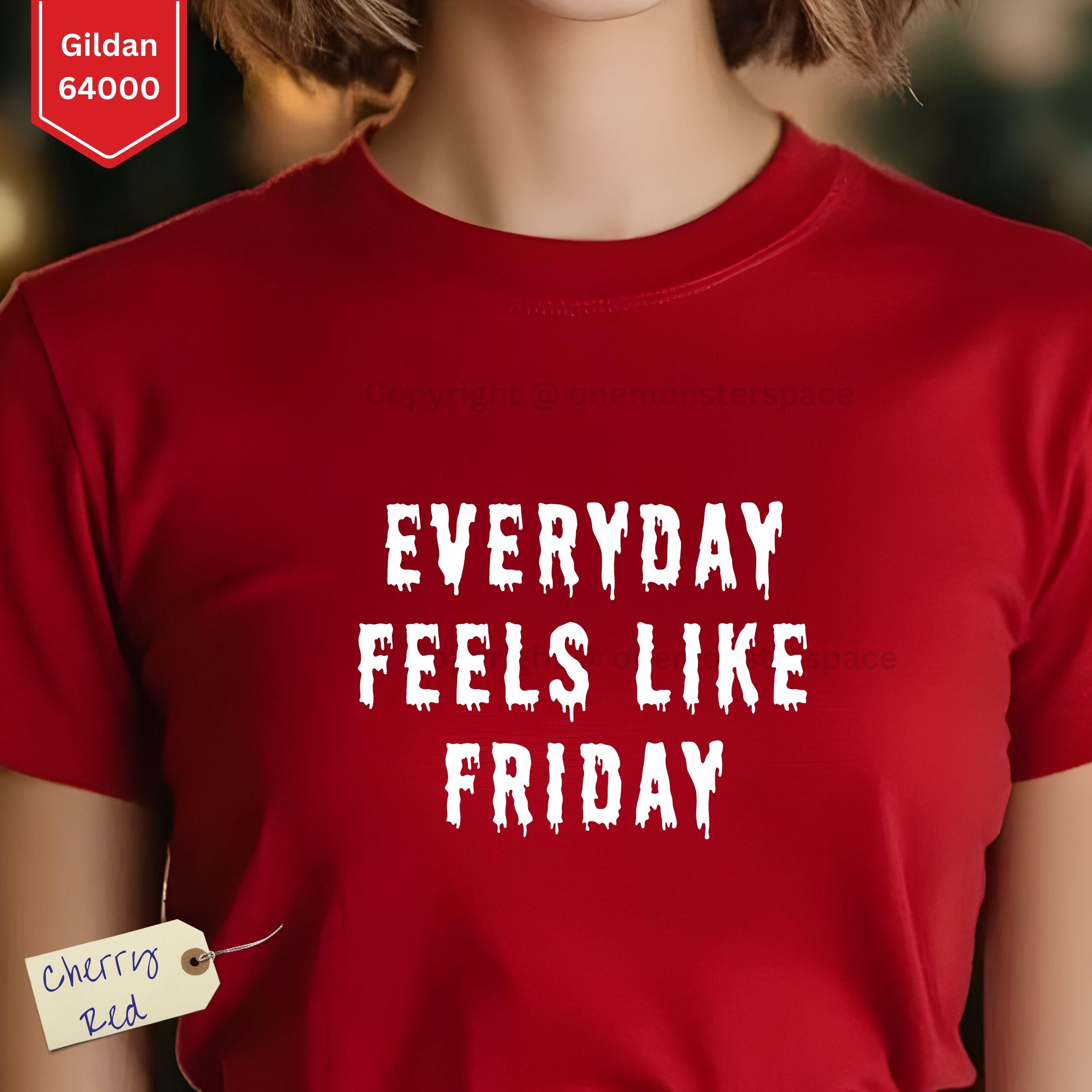 毎日が金曜日のような気分のTシャツ、ポジティブな雰囲気のTシャツ