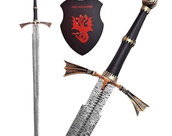 Espada personalizada de la Hermana Oscura de Daemon Targaryen: réplica de la Casa del Dragón de Juego de Tronos