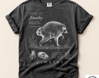 Jimothy Raccoon T-Shirt - Comfort Colors Tee - Viral Seattle Ballard Raccoon Print - Short Spine Syndrome Meme - Funny Wildlife Gift Tee