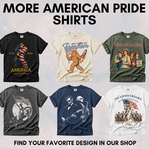 Bigfoot America 250 Shirt 250 Years of Freedom Tee Patriotic Sasquatch Shirt Funny 4th of July Shirt 1776 2026 USA Shirt Bild 7