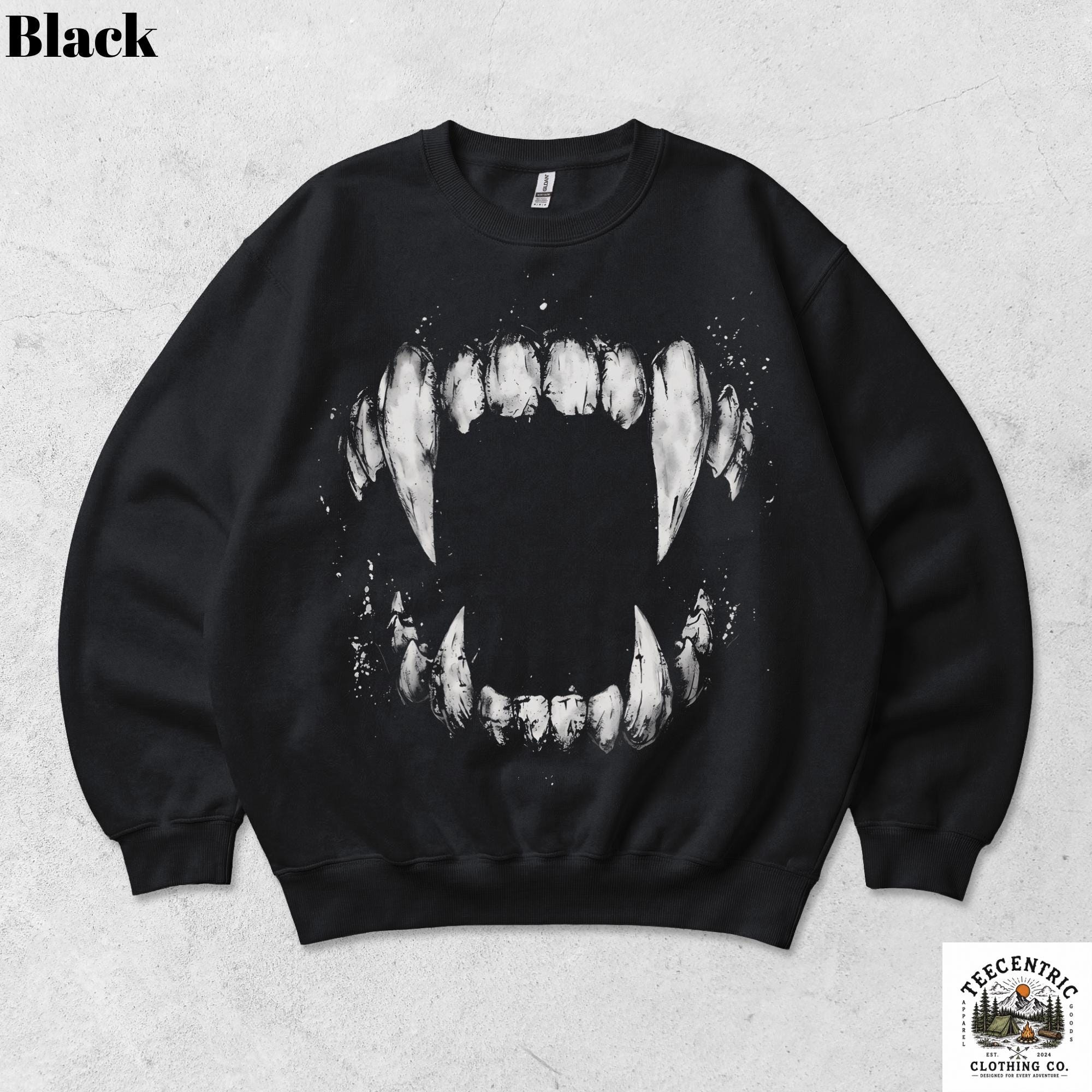 Vampire Teeth Sweater - Etsy