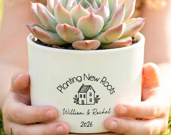 Personalized First Home Gift for Couple, New Homeowner Housewarming Gift, Realtor Closing Gift, New House Keepsake
