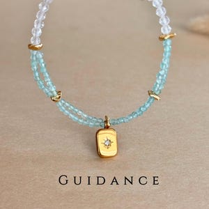Blå Apatit Nordstjärnekristallarmband Nya Början Boho Lagerpå-Lag Minimal Guldberlock Pärlsmycken Vägledning Uppmuntran Gåva till Henne