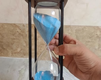 Reloj de arena de madera personalizado: Reloj de arena grabado de 30 minutos