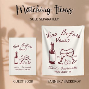 Vino Before Vows Bachelorette Can Cooler: Personalized Koozies Party Favor - B3