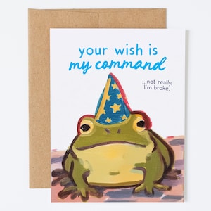 Sarcastic Birthday Frog Card: Wizard Greeting Card