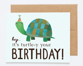 Old English Co. Let's Shellabrate Tortoise Birthday Card