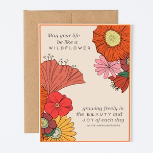 WILDFLOWER | Encouraging Greeting Card, Just Because Greeting Card, Floral Greeting Card, Flower Greeting Card, Blank Card, Pretty Card