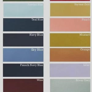 May include: A color palette featuring rectangular swatches of various colors. The palette includes shades of green, blue, red, yellow, orange, pink, purple, gray, white, and black, with each color labeled.