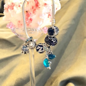 Pandora Pendant,Can Be Matched With Bracelets And Necklaces, Sterling Silver  Bracelet  Pendant,  Blue Ocean Series Charms ,Birthday Gift