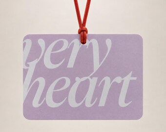 Thick-cut Cherish-grade Yubin-Ema Postcard, Lavender Cream Cardstock, White Foil Letterpress (12x17cm)