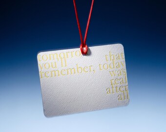 Thick-cut Heirloom Grade Yubin-Ema Postcard, Magnani Ivory Cardstock, Allegra Yellow Pantone Letterpress (12x17cm)