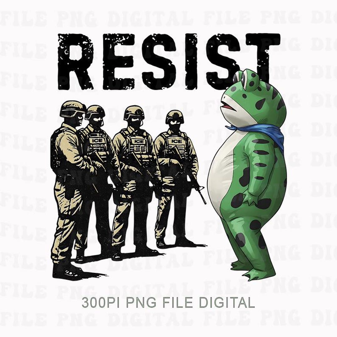 Portland Protest Frog Resist PNG, Funny Activist Frog, Resist Design ...