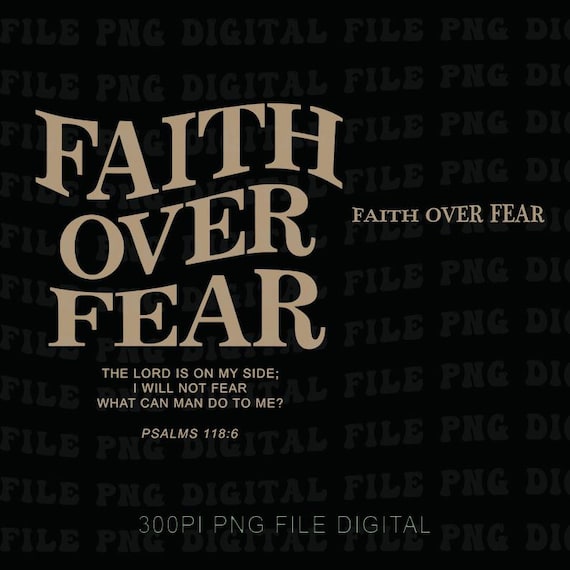 Faith over Fear Png, Inspirational Quotes Png, Minimal Christian Cross Png, Bible Verse Png, Religious Png, Faith Png