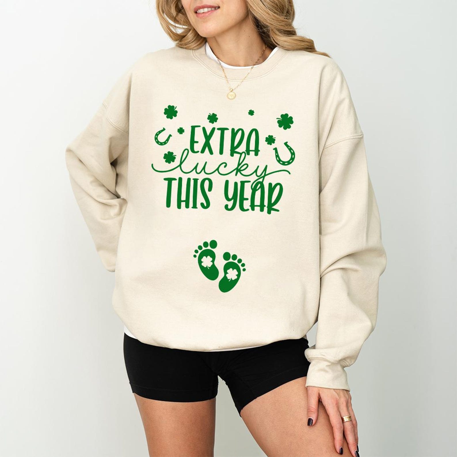 Extra Lucky This Year Png, St Patrick's Day Pregnancy Reveal Png ...
