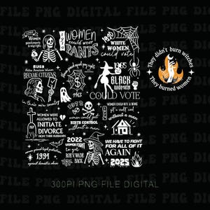 They Didn't Burn Witches They Burned Halloween Women PNG , Feminist Witch Png, Bury The Patriarchy, Women's Rights PNG, Witchy Feminist Png