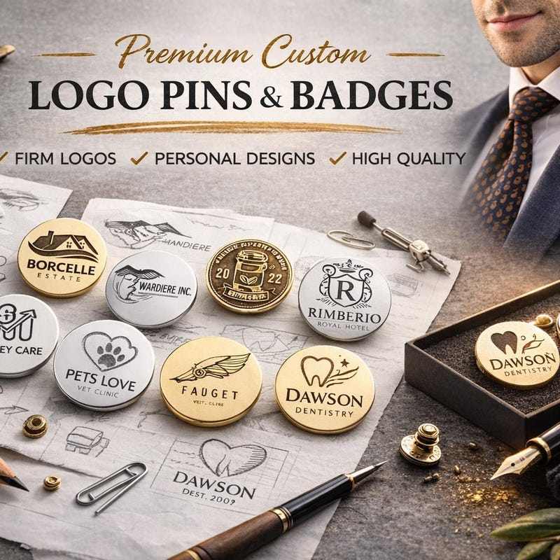 Custom Company Logo Pins - Etsy