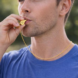 Coach Whistle Necklace • Sports Referee Whistle Pendant • Gift for Coaches