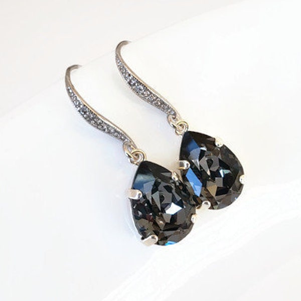 Dark grey earrings Outlet