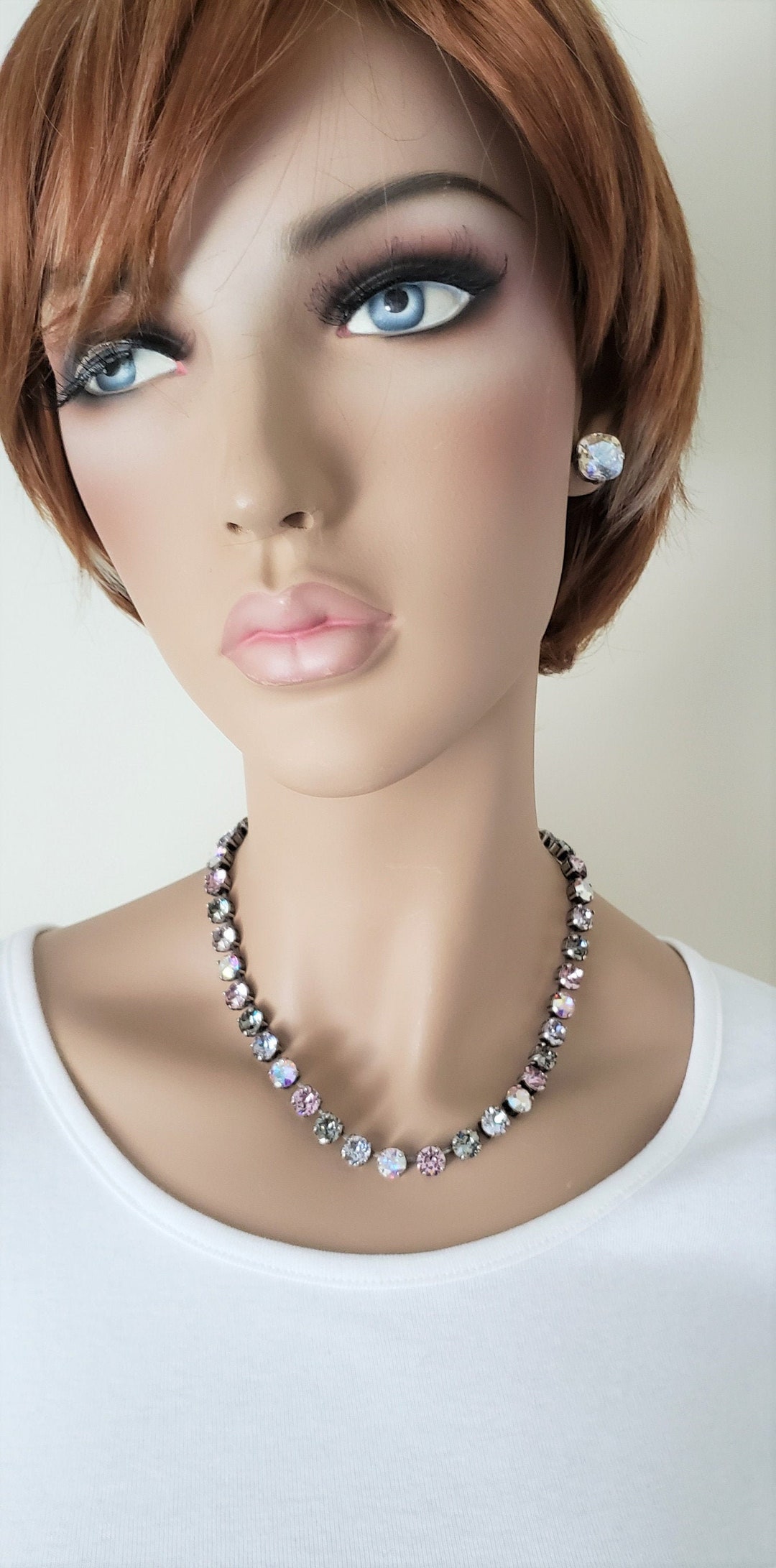 Crystal Necklace, Tennis Necklace, Crystal Bracelet, Rainbow Crystals ...