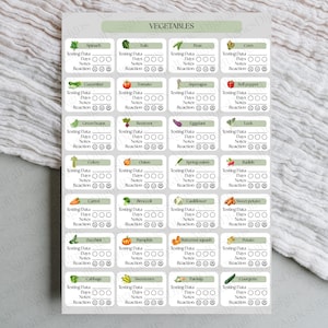 Baby Food First 100 Foods Checklist: Weaning Tracker (Printable A4 Digital Download))