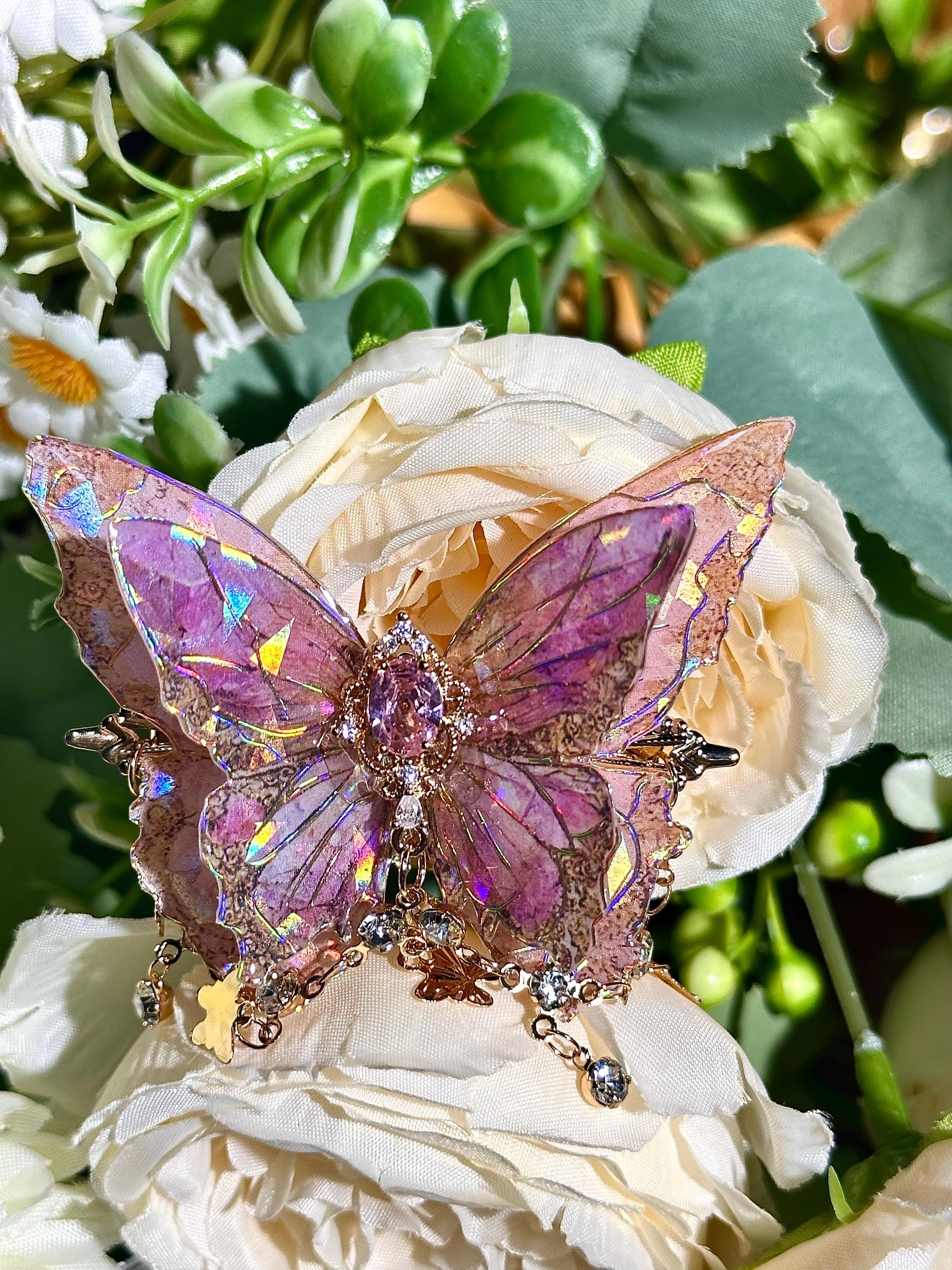 Gold Butterfly Claw Clip - Etsy