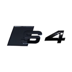 Audi S4 Custom Emblem Rear Badge Audi Sport Models Glossy All Black 3D Universal Fit Premium Quality New