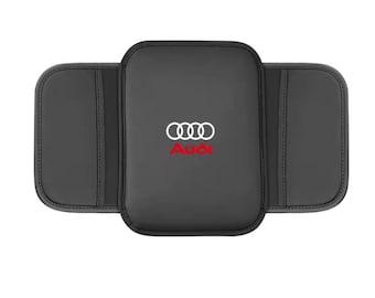 Audi Leather Car Armrest Pad Black Audi Center Console Cover Auto Armrest Mat Car Interior Accessory  Armrest Box Protector Premium Quality