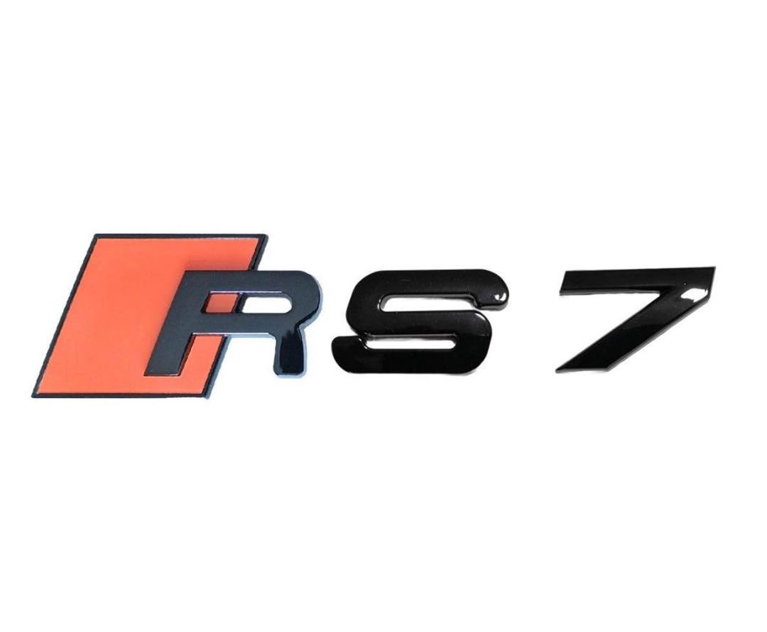 Audi RS7 Custom Emblem Rear Badge Audi Sport Models Glossy Black With ...