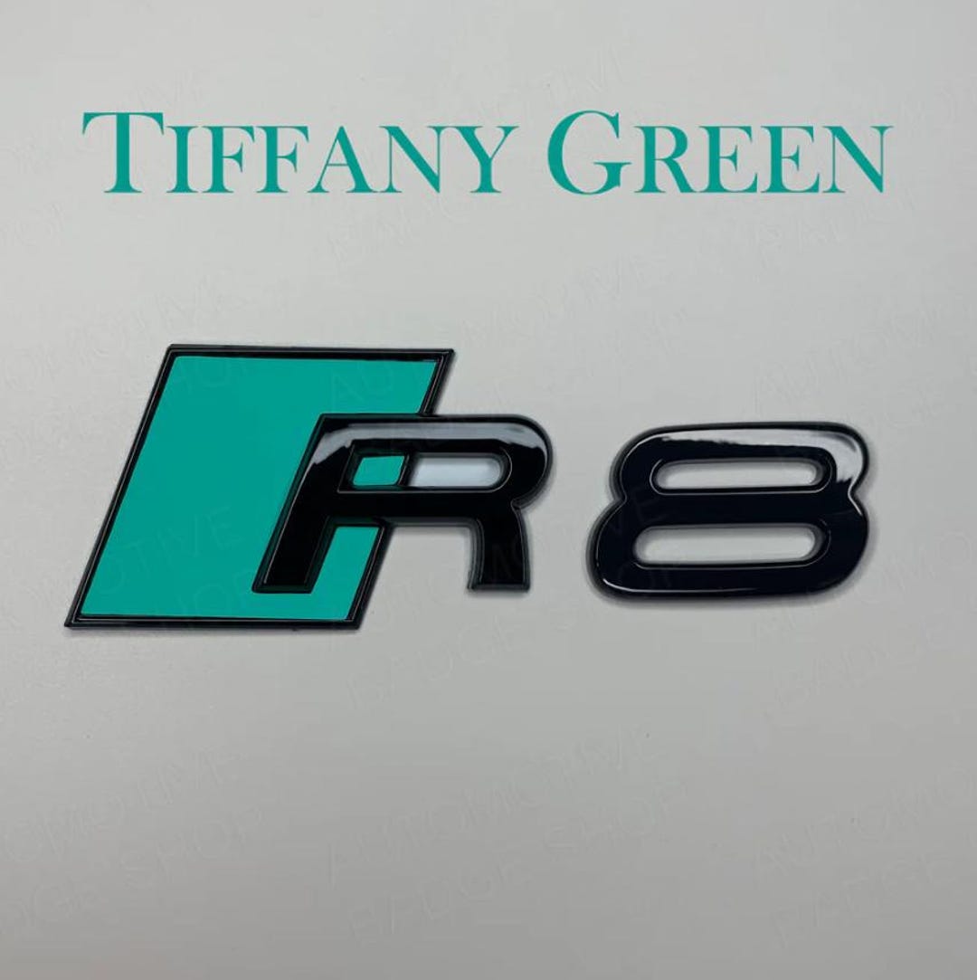 Custom Audi R8 Custom Emblem Rear Badge Audi Sport Models Glossy Black ...