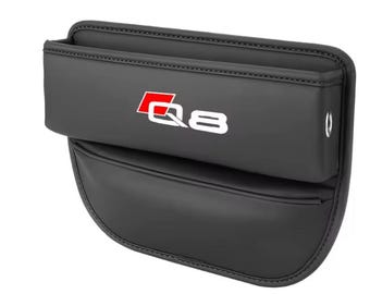 For Audi Q8 Leather Car Seat Storage Box Gap Organizer for Audi Interior Accessories A7 A8 Q3 Q5 Q7 Q8 TT TTS  Auto Pocket BLACK New