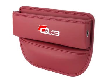 For Audi Q3 Leather Car Seat Storage Box Gap Organizer for Audi Interior Accessories A7 A8 Q3 Q5 Q7 Q8 TT TTS  Auto Pocket RED New