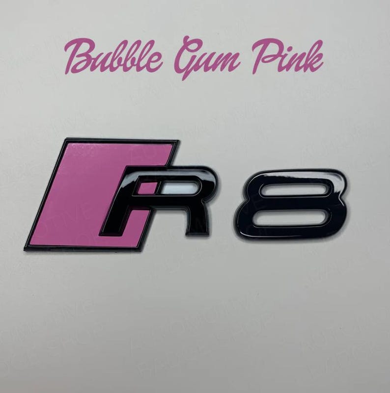 Audi R8 Lettering Custom Audi R8 Custom Emblem Rear Badge Audi Sport Models Glossy Black ...