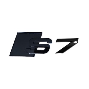 Audi S7 Custom Emblem Rear Badge Audi Sport Models Glossy All Black 3D Universal Fit Premium Quality Original New