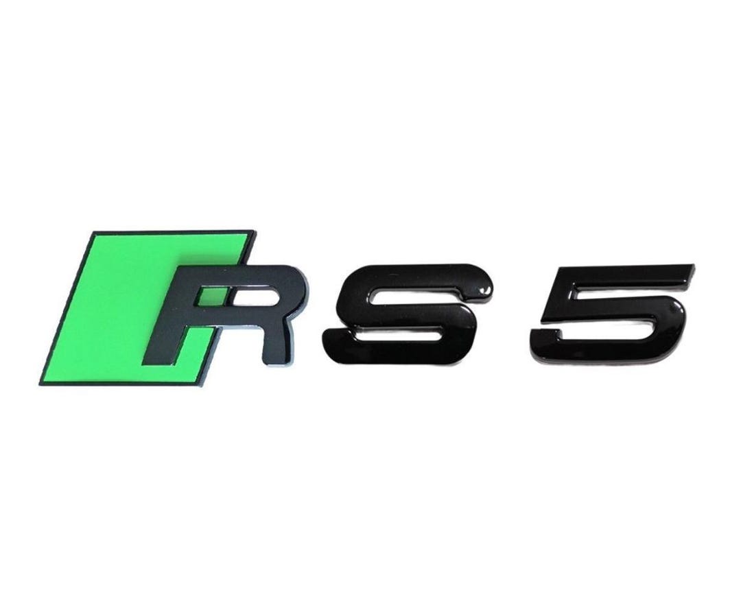Audi RS5 Custom Emblem Rear Badge Audi Sport Models Glossy Black With ...